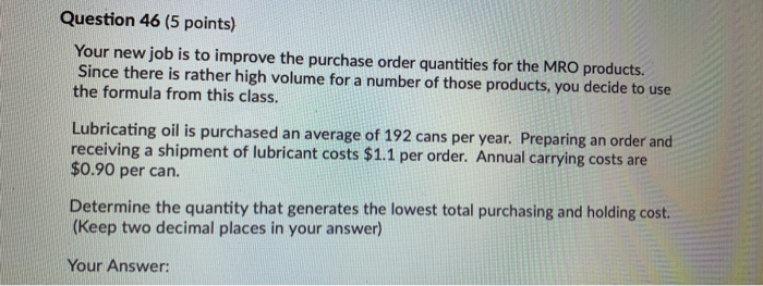 Your new job is to improve the purchase prfer