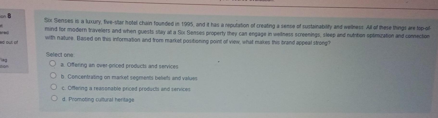 course... creating value in the hospitality