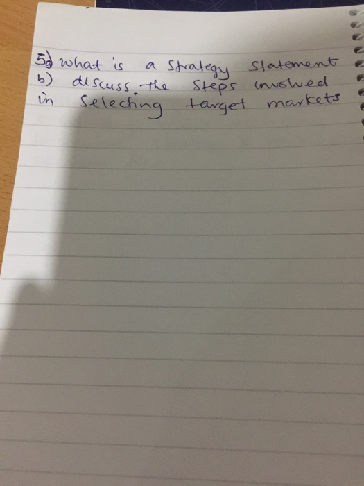 50 what is a b) discuss the Strategy Statement