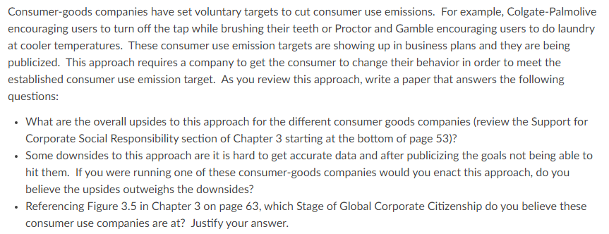 Consumer-goods companies have set voluntary