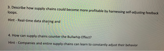3. Describe how supply chains could become more