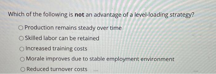 17 Which of the following is not an advantage of