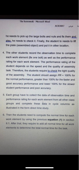 6. Direct Time Study Method In order to implement