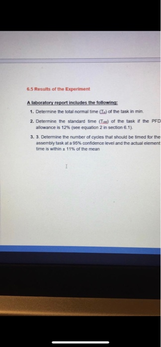 6. Direct Time Study Method In order to implement