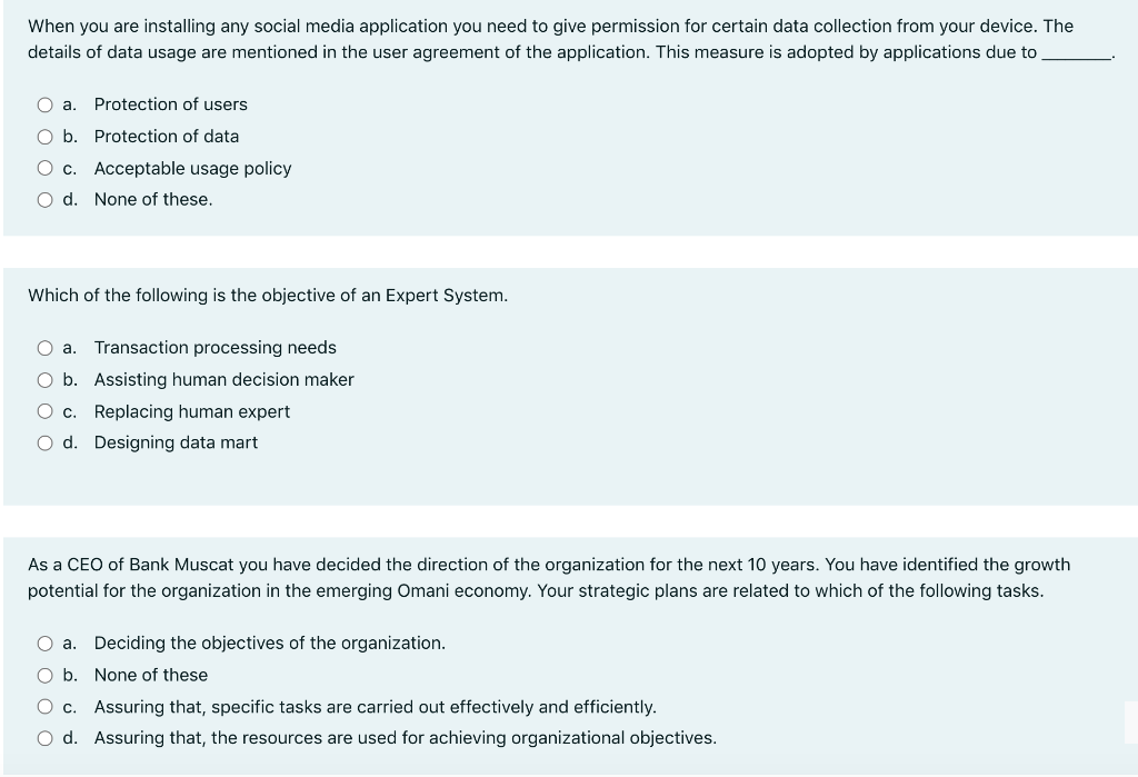 Choose the correct answer I have one hour only I