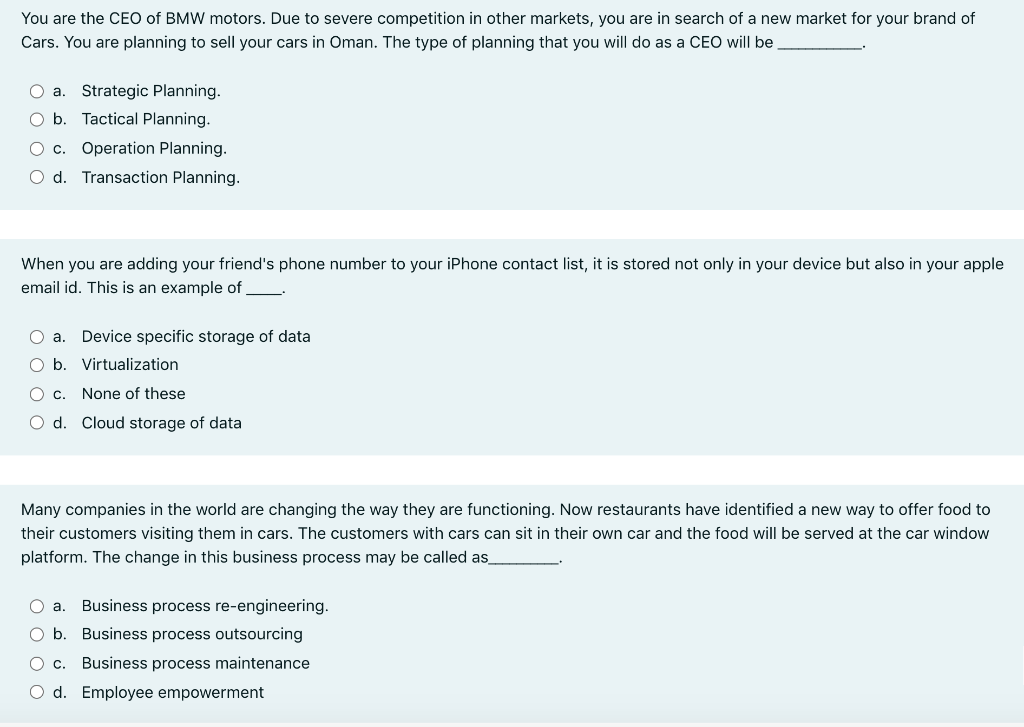 Choose the correct answer I have one hour only I