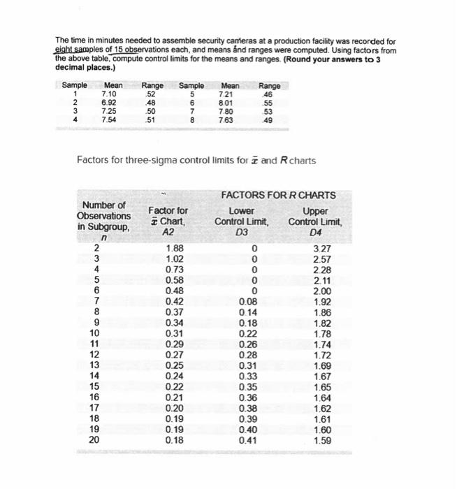 Chapter 10 Security Camera Problem - Answer Sheet