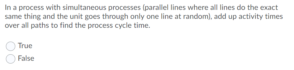 In a process with simultaneous processes
