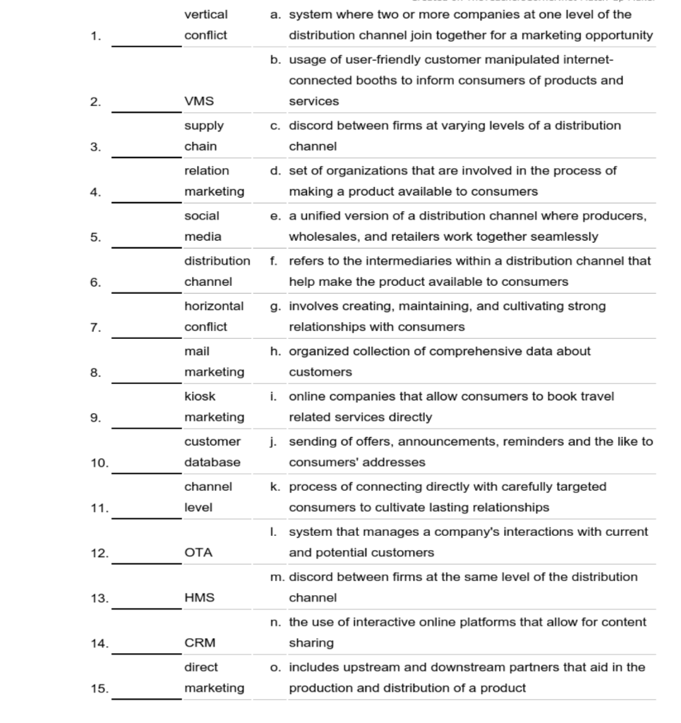 vertical conflict 1. a. system where two or more
