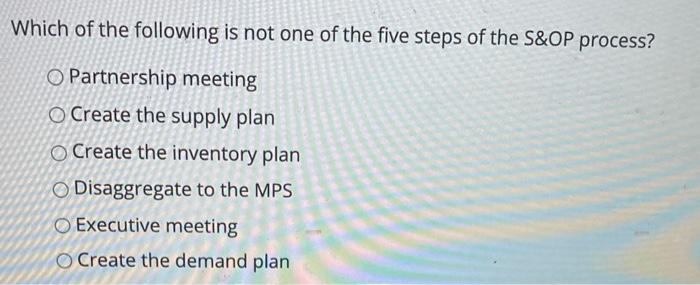 18 Which of the following is not one of the five