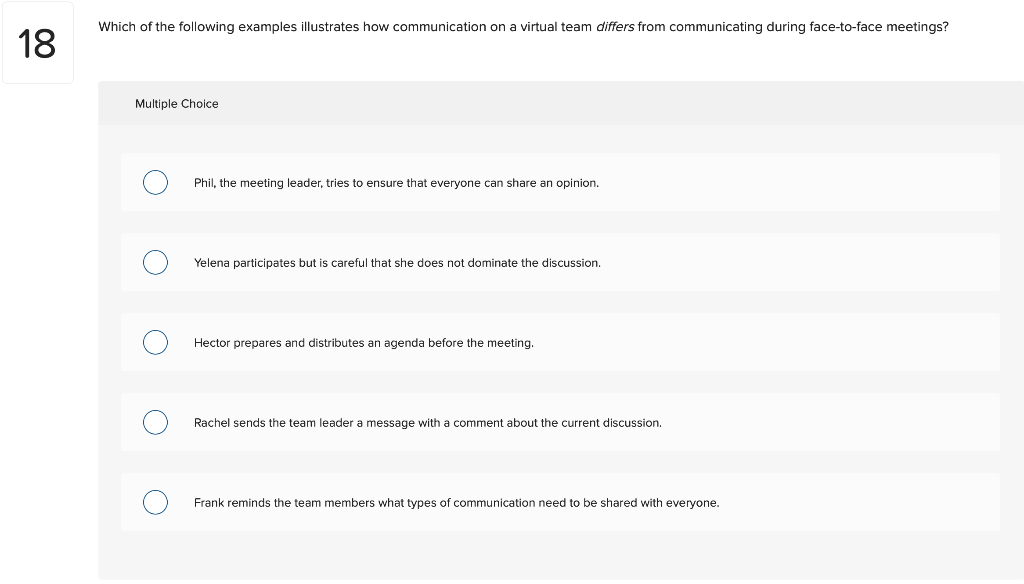 Geraldo is managing a virtual team for the first