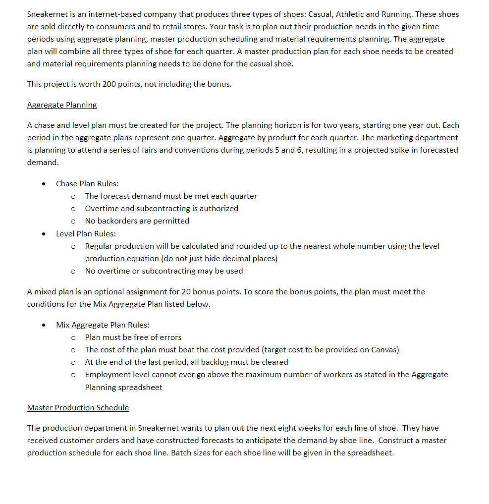 Please fill out the mix aggregate planning