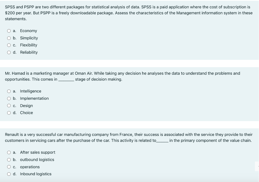 Choose the correct answer I have one hour only I