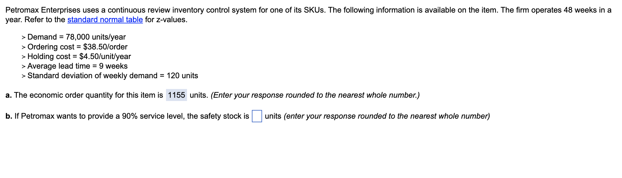 Petromax Enterprises uses a continuous review