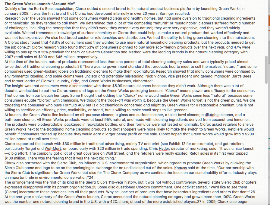 For each of the three brands, ( Brita, Burt's