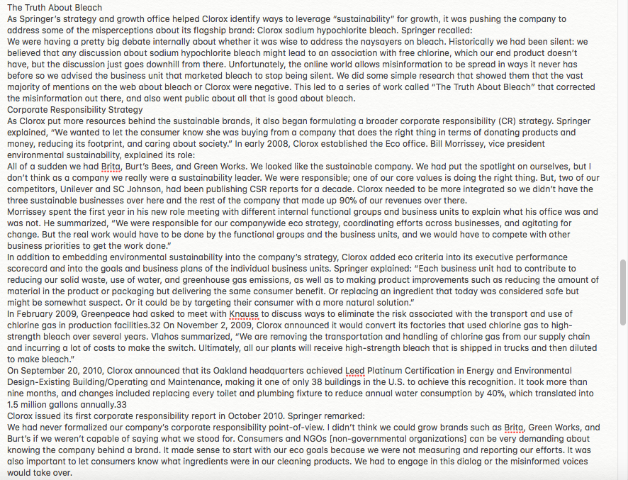 For each of the three brands, ( Brita, Burt's