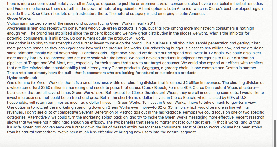 For each of the three brands, ( Brita, Burt's