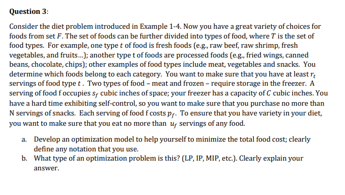 Please show all work and explain the constraints