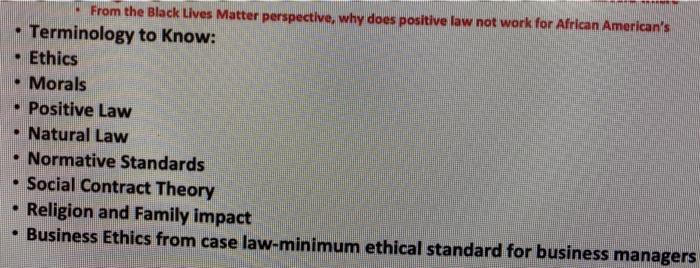 From the Black Lives Matter perspective, why does