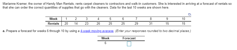 Week 7 Forecast _______ Week 8 Forecast _______