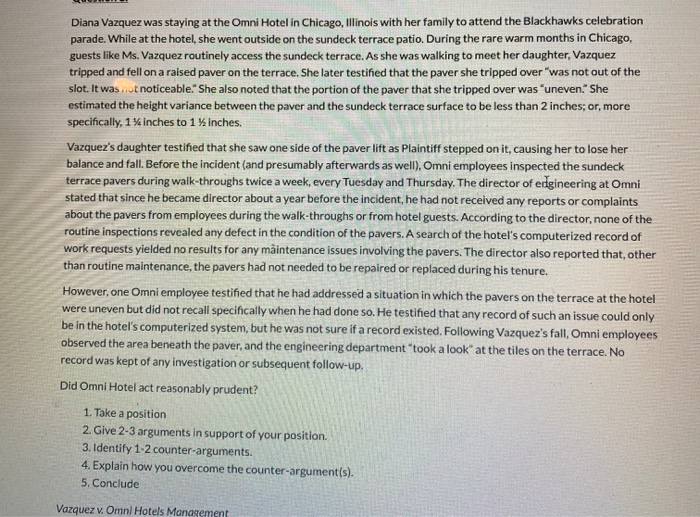 Diana Vazquez was staying at the Omni Hotel in