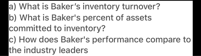 Problem 11.3 Bake he wishes to come inventory