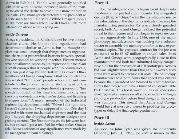 Examine and compare two companies according to;