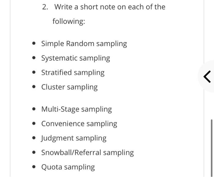 NOTE: Subject is Research Methods 2. Write a