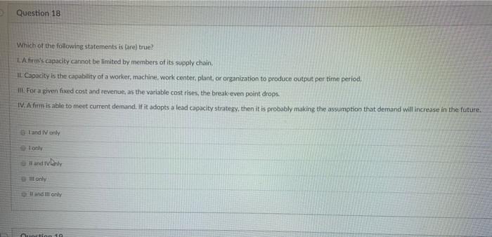 Question 30 single Automated Tele Machine (ATM)