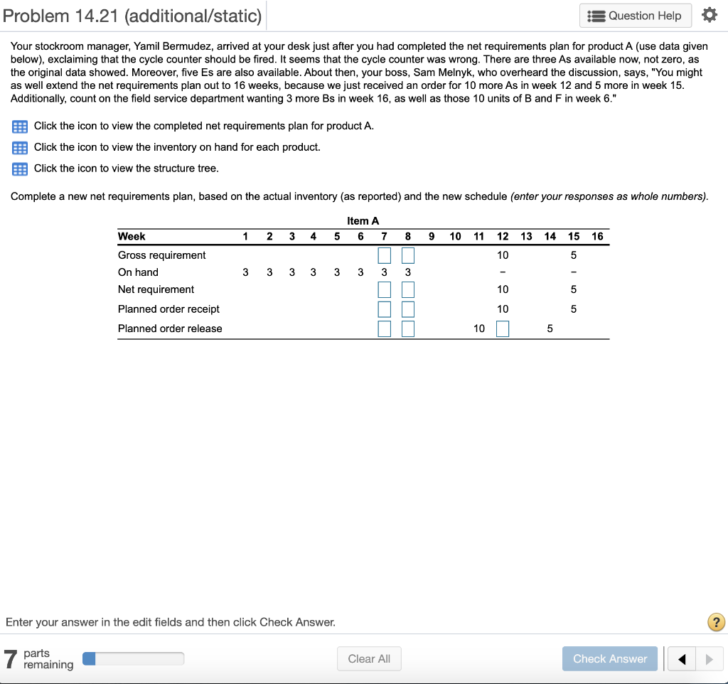 Problem 14.21 (additional/static) is Question