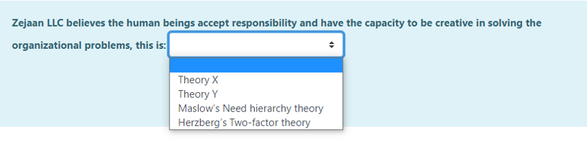 Identify the concept where managers use various