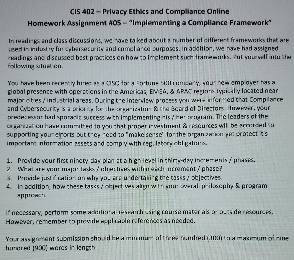 how would you apply this with frameworks like ISO