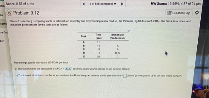 Problem 9.13 Question Help Winois Furniture,