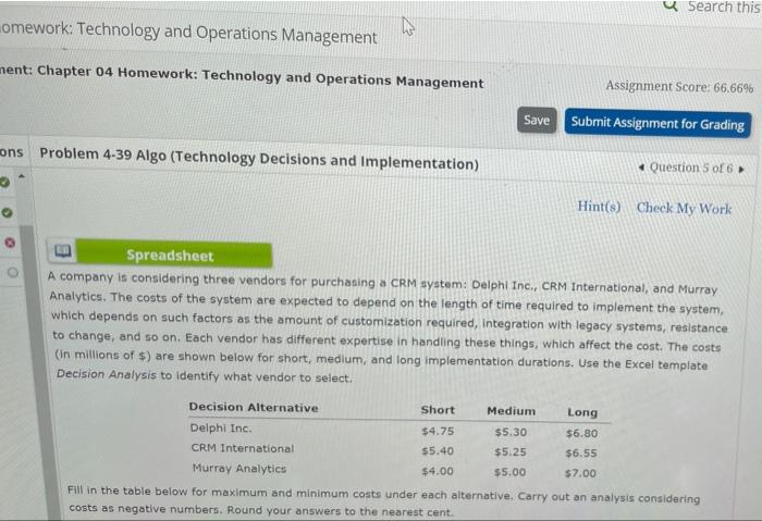 Technology and Operations Management Audi Cher