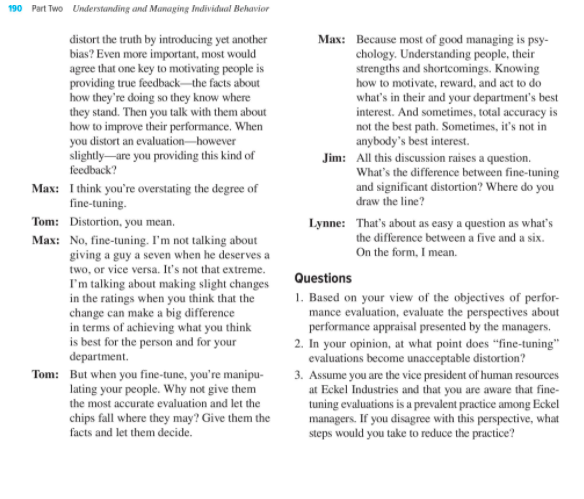 Read Case 7.1 on Page 187 of Organizational