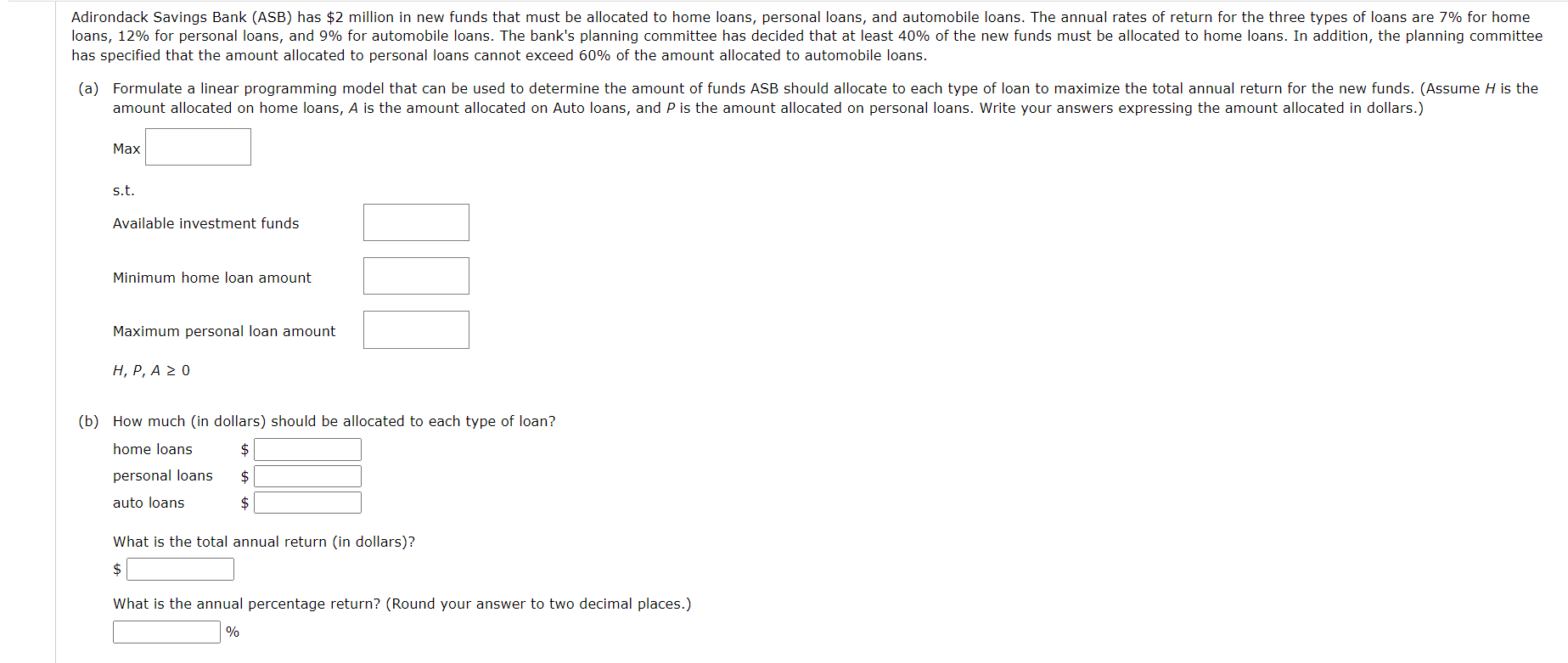 has specified that the amount allocated to