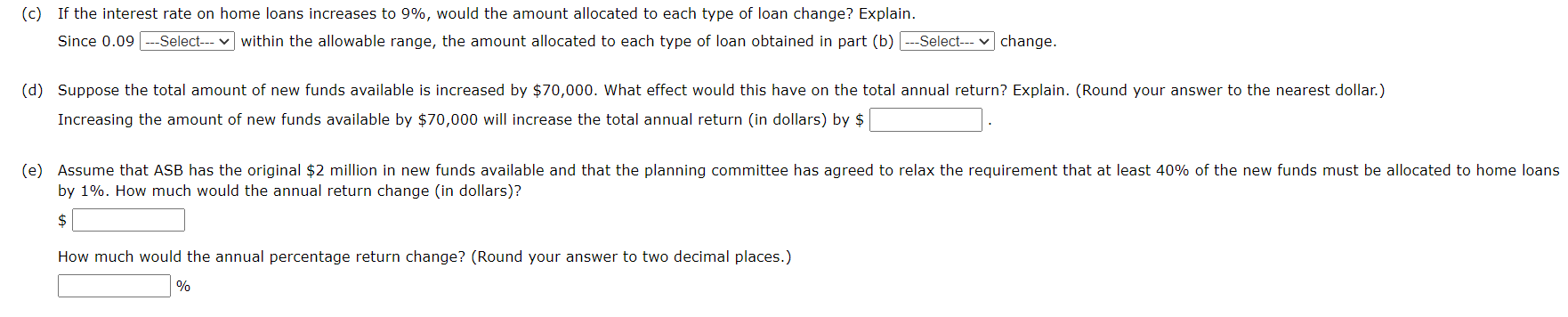 has specified that the amount allocated to