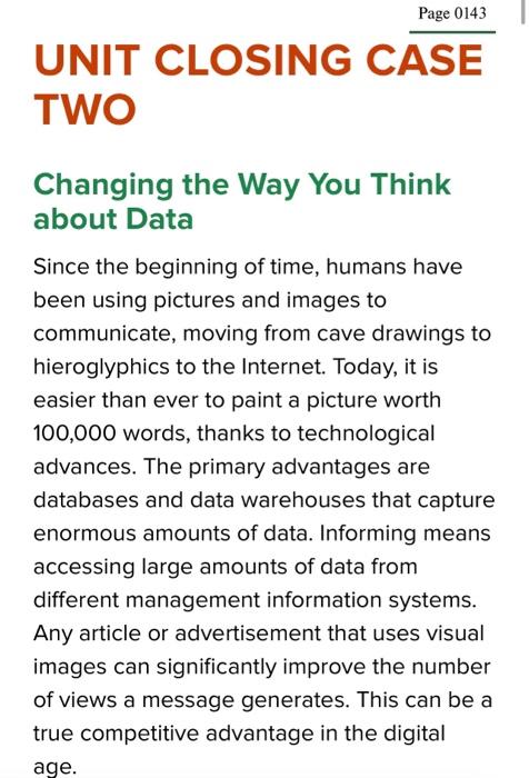 Please complete the case UNIT CLOSING CASE TWO