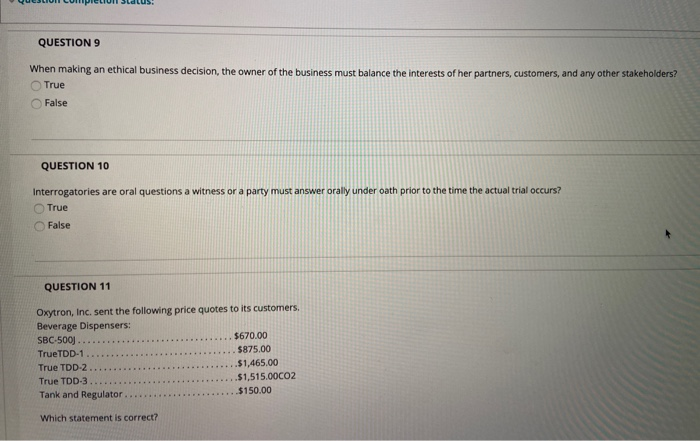 Question Completion Status: QUESTION 1 A tort is