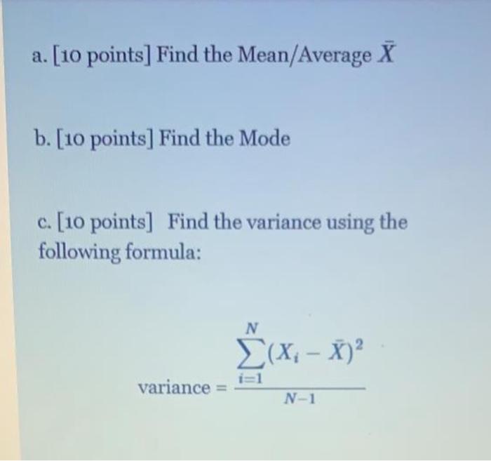 Given the temperature data collected in the table