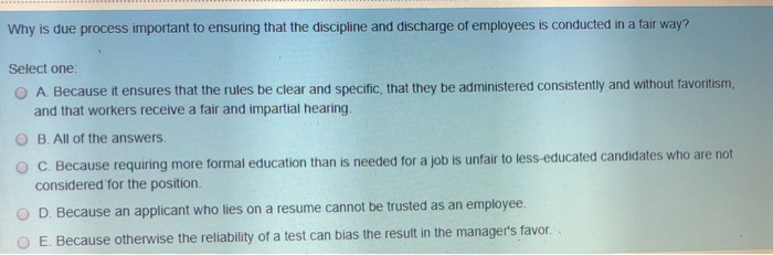 Why is due process important to ensuring that the