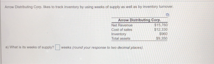Arrow Distributing Corp. likes to track inventory