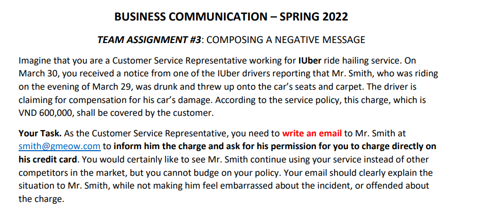 BUSINESS COMMUNICATION - SPRING 2022 TEAM