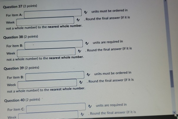 B=2A C=3A D = 1B +2C E = 3B F = 3C Gross Material