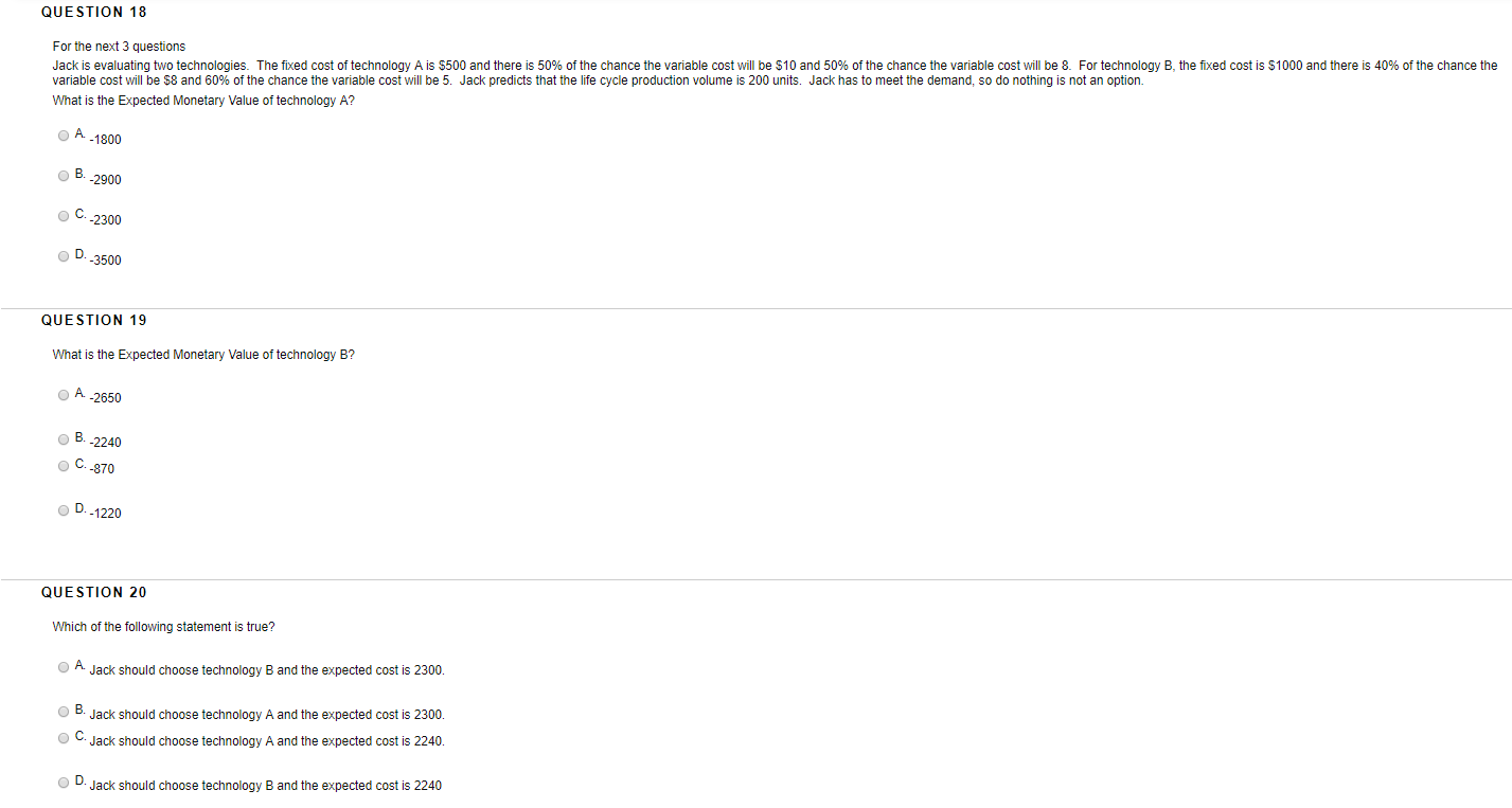 Multiple Choice, I will Thumbs Up the Answer