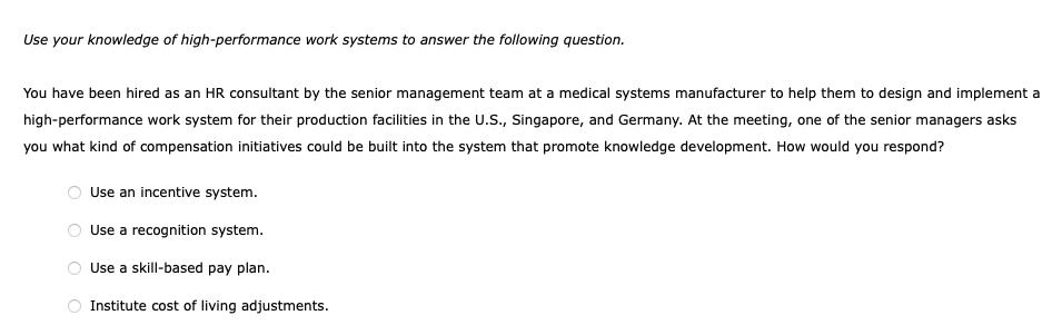 HR class, Options: Identify the relevant step of