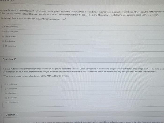 Q15. 17. Consider the project information in the