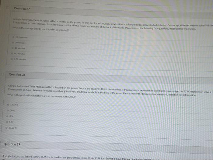 Q15. 17. Consider the project information in the