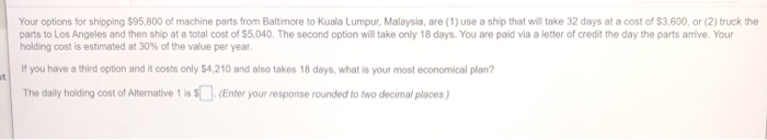 Your options for shipping 895,800 of machine