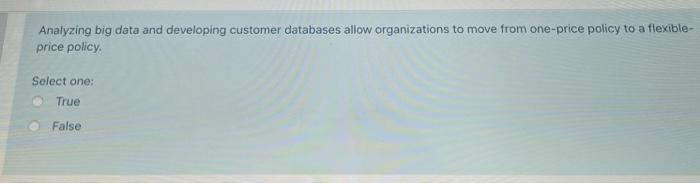 Analyzing big data and developing customer
